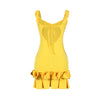 CM.YAYA Women Spaghetti Strap Sleeveless V-neck Mini Dress 2025 Summer Ruched Stacked Party Evening Night Club Chic Dresses