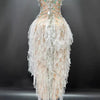 New sexy side slit dance performance costume, birthday party, socialite live house outfit
