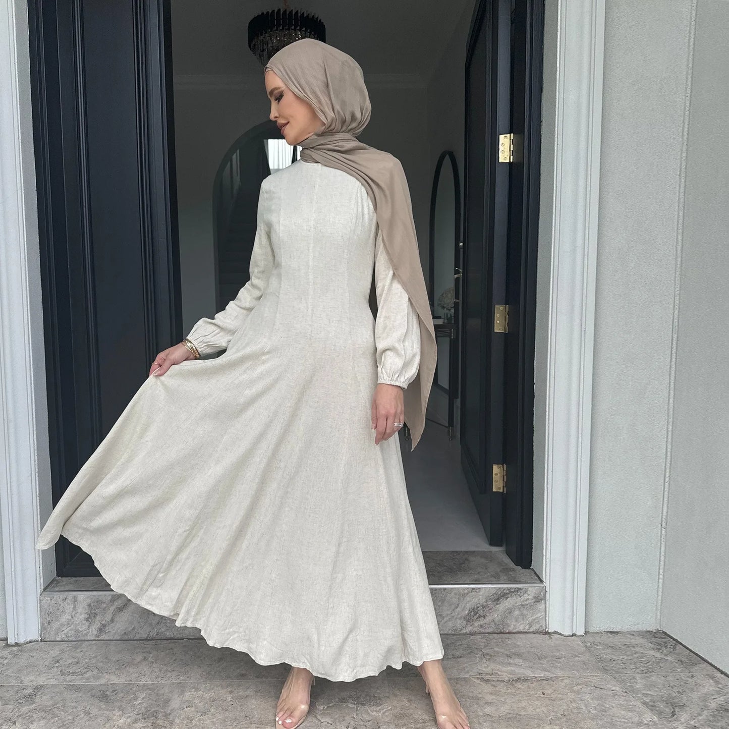 Muslim Abaya Women Dresses Solid Slim Jalabiya Eid 2025 Ramadan Morocco Islam Vestidos Largos Arab Long Robe Dubai Abayas Kaftan
