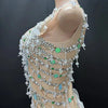 New sexy side slit dance performance costume, birthday party, socialite live house outfit
