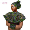 Ankara African Shawl Collar Women Multi Strands Net Necklace and 1 Headband and10 bracelets Handmade Jewelry SP159