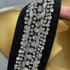 2025 Women Black Sexy Off the Shoulder Shinning Crystal Bodycon Bandage Long Dress Gloves Elegance Celebrate Evening Party Dress