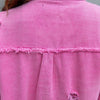 2023 Holes Raw-edges Denim Jacket Women Spring Autumn Shirt Style Jeancoat Casual Top Rose-Red Orange Purple Outerwear Lady Coat