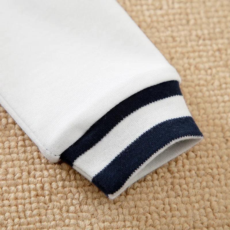 Baby Long Sleeved Jumpsuit Spring And Autumn Boys And Girls Baseball Suit Letter Embroidered Cotton Soft 0-18m One Piece Set - MAGUSTA BEAUTY