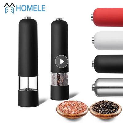 Automatic Mill Pepper Electric ABS Ceramic Battery Spice Salt Grinder Set Coarseness Powder Artifact Cooking BBQ Kitchen Tools