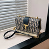 Letter Print Lock Luxury handbags Women Shoulder Bags Designer Crossbody Purses Handbag Chain Strap Clutch Bag 2025 New Small