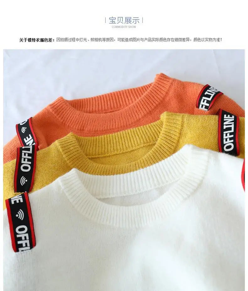 Round Neck Loose Knit Sweater for Women's 2023 Spring and Autumn Korean Version New Fashionable Casual Women's Top