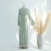 Clothes for Muslim Women Solid Robe Malay Turkey Dubai Zipper Cardigan Robe Fashion Simplicity Summer Dress Abayas for Women