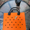 EVA Large Leather Shoulder Bag Handbag Tote Bag Storage for Women Casual Waterproof Beach Bag Hole Fit Charm Fashion Storage Bag