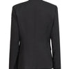 CHICEVER Solid Spliced Beading Slimming Blazer for Women Notched Collar Long Sleeve Patchwork Button Formal Coat Female Fashion