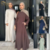 Clothes for Muslim Women Solid Robe Malay Turkey Dubai Zipper Cardigan Robe Fashion Simplicity Summer Dress Abayas for Women