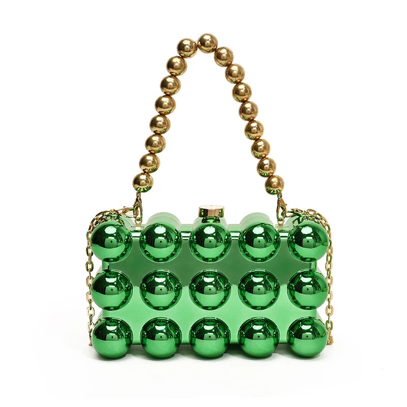 Acrylic Clutch Purse For Women Bubble Crossbody Purse Detachable Strap Square Handbag Wedding Prom Party Leisure Shopping Bag
