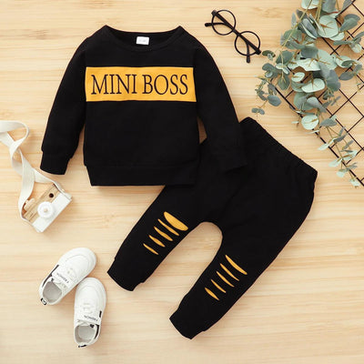Newborn 0-2Y Baby Boy Suit 2PCSClothes Print Long Sleeve T-shirt Top + Long Pant Set Sport Casual Spring Outfit Clothing - MAGUSTA BEAUTY