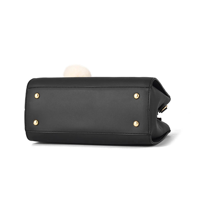 New Fashion Middle Aged Mom Shoulder Crossbody Bag Large Capacity Women's Handbag with Pendant