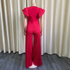White Blue Yellow Red One-piece Short Sleeve Overalls For Women Pants Jumpsuit Wedding Evening Party Clothing Plus Size Bodysuit