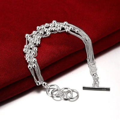 925 Sterling Silver elegant Grape beads Bracelet necklace earrings Jewelry set for women Fashion Party wedding accessories Gifts