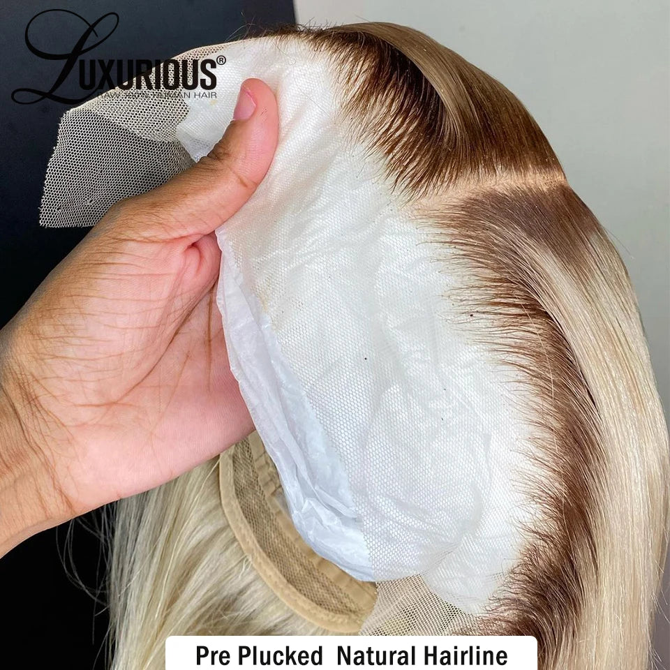 200 Density 13x6 Ombre Blonde Bob Lace Front Wig Human Hair 13x4 Transparent Short Wigs Cheap Straight Brazilian Hair For Women