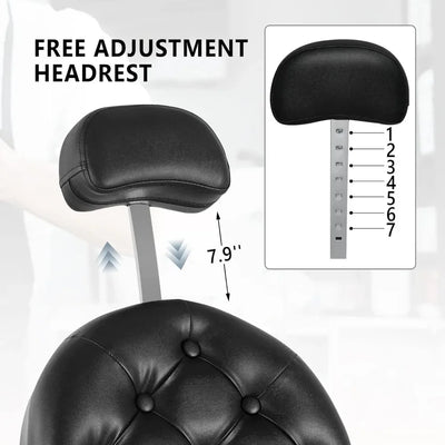 Vintage Barber Chair All Purpose Heavy Duty, Hydraulic Recline Salon Beauty Styling Chair Retro Black, 360 Degree Swivel
