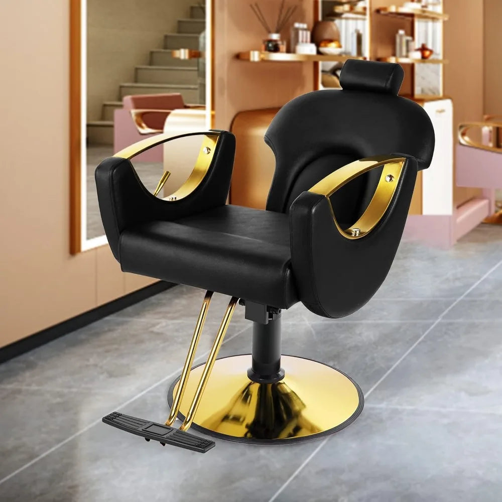 Barber Chair, Salon Chair for Hair, Height Adjustable Hair Chair with ProfessionalHydraulic PUM, Beauty Salon Hairdresser Chair