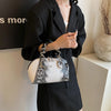 MOODS Designer Luxury Bags For Women Crocodile Pattern Top-handle Shell Bag With Snake Hardware Wild Shoulder Crossbody Handbags