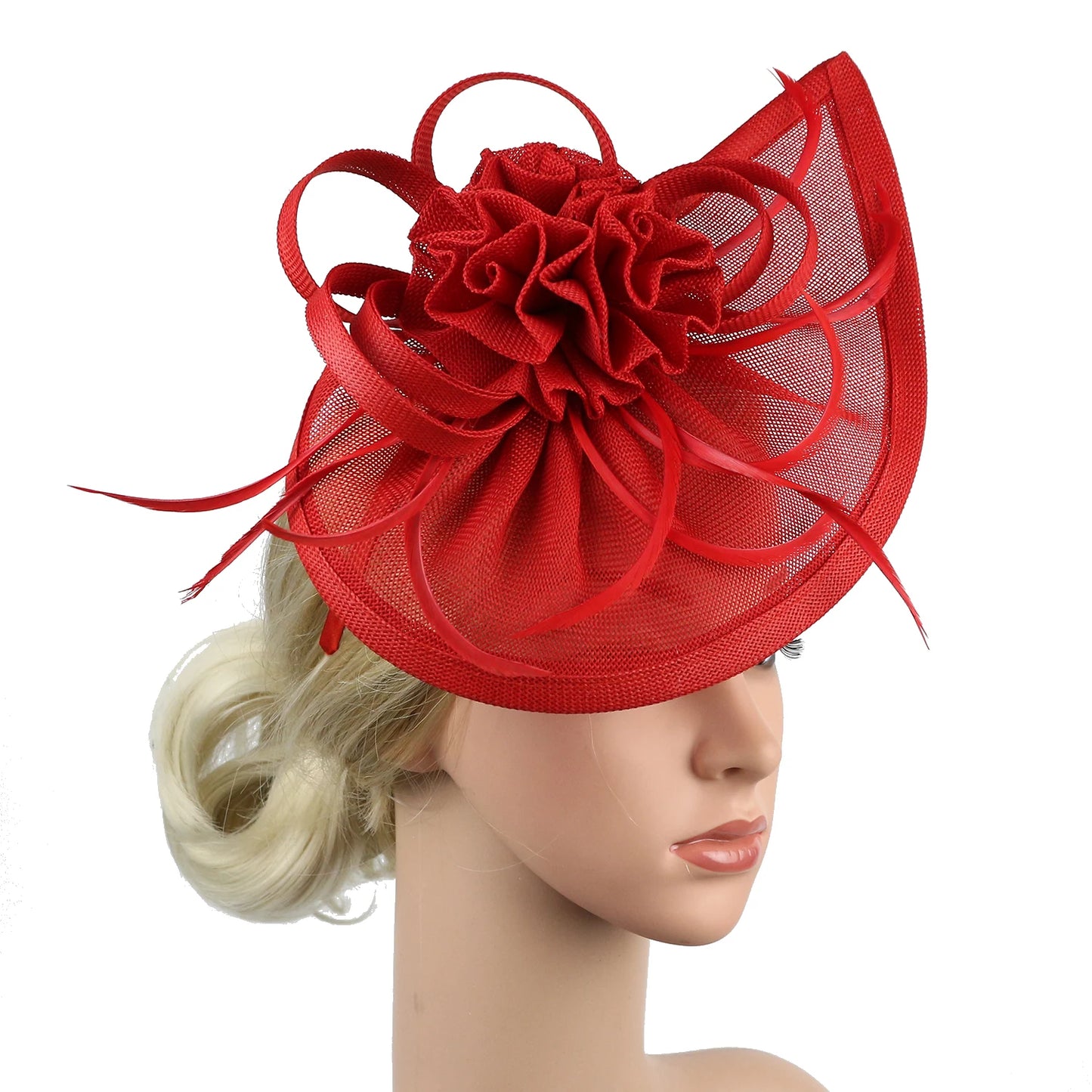 2023 New Tea Party Teardrop Sinamay Fascinator Kentucky Derby Hat Fascinator Pillbox Hat Headband for Cocktail