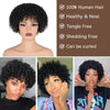 10 Inch Afro Kinky Curly Bob Wig With Bangs Curly Pixie Cut Glueless Wigs Machine Made Brazilian Human Hair Wigs For Black Women