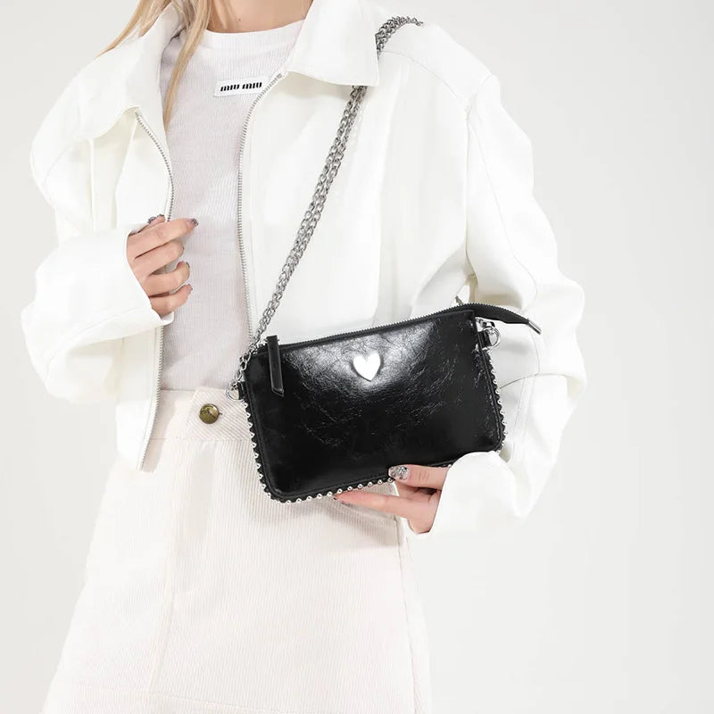 Solid color Design Crossbody Bags For Women Fashion Chain Mobile Phone Purses Fashion Shoulder Messenger Bag Sac A Main Female