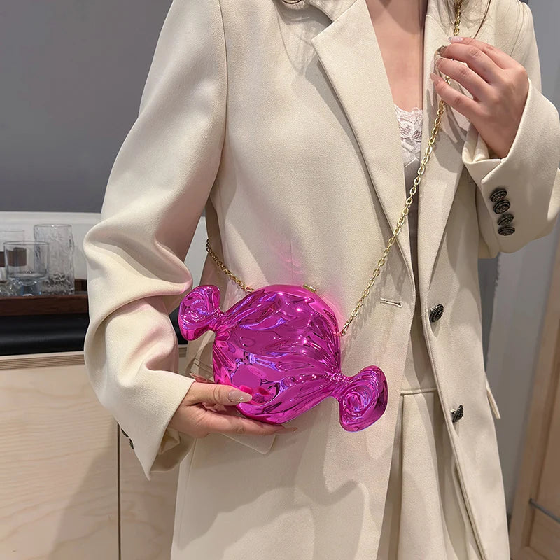 Acrylic Evening Clutch Bag For Women Luxury Shoulder Bag Handbag And Crossbody Bags Party Prom Wedding Shiny Candy Design Purse