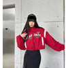American Retro Spice Girls Tide Brand Short Trench Coat Women Y2K High Waist Motorcycle Wind Red High Street Baseball Uniform