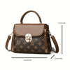 Bags for Women, Printed Fashionable Hand-Held Locks, Commuting Small Square Bag, Fashionable and Versatile Shoulder Crossbody Ba