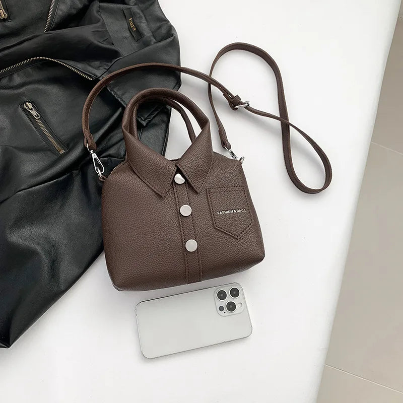 PU Square Compact Shoulder and Crossbody Bags Zipper Unique Design High Quality Hand Bags for Women 2025 Designer Style Bolso