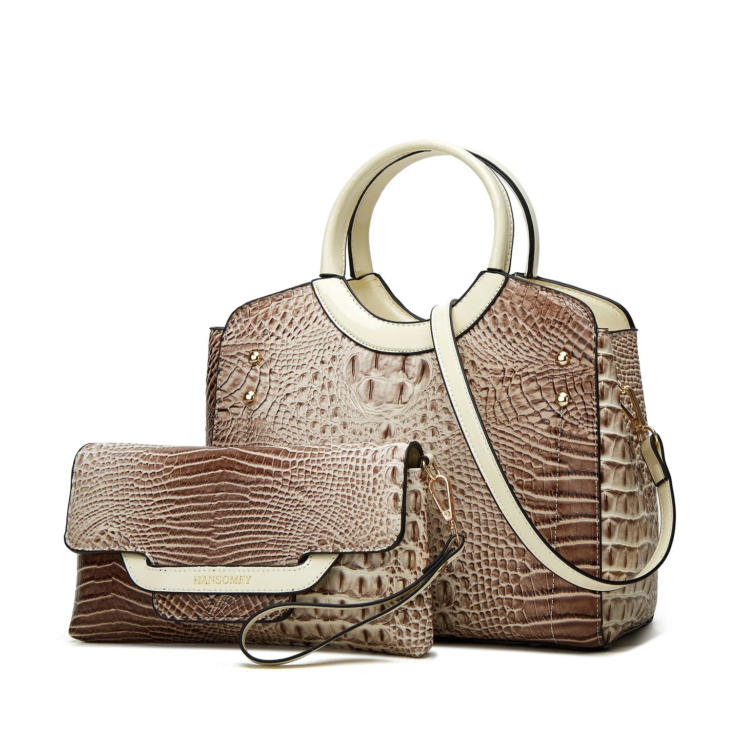 New Fashionable Large Capacity Crocodile Pattern Handbag Trendy Women's Crossbody Bag Quality Single Shoulder Bag Motorcycle Equ