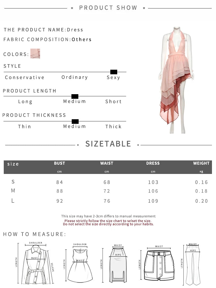 Weird Puss Tierred Tassel Dress Women Backless Sleeveless Halter Gradient Color Lace Pleated Sexy Beach Vacation Party Bodycon