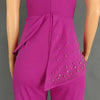 High Waist Strapless Jumpsuit Rivet Collar Lady Evening and Party Tube Top Jumpsuit for Women Elegant Sexy Birthday Jumpsuit