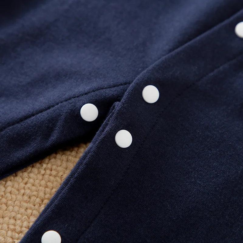 Baby Long Sleeved Jumpsuit Spring And Autumn Boys And Girls Baseball Suit Letter Embroidered Cotton Soft 0-18m One Piece Set - MAGUSTA BEAUTY