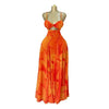 CM.YAYA Women Floral Printed Strap Backless Bra Front Big Swing Maxi Long Dress 2025 Vintage Sexy Club Party Evening Dresses