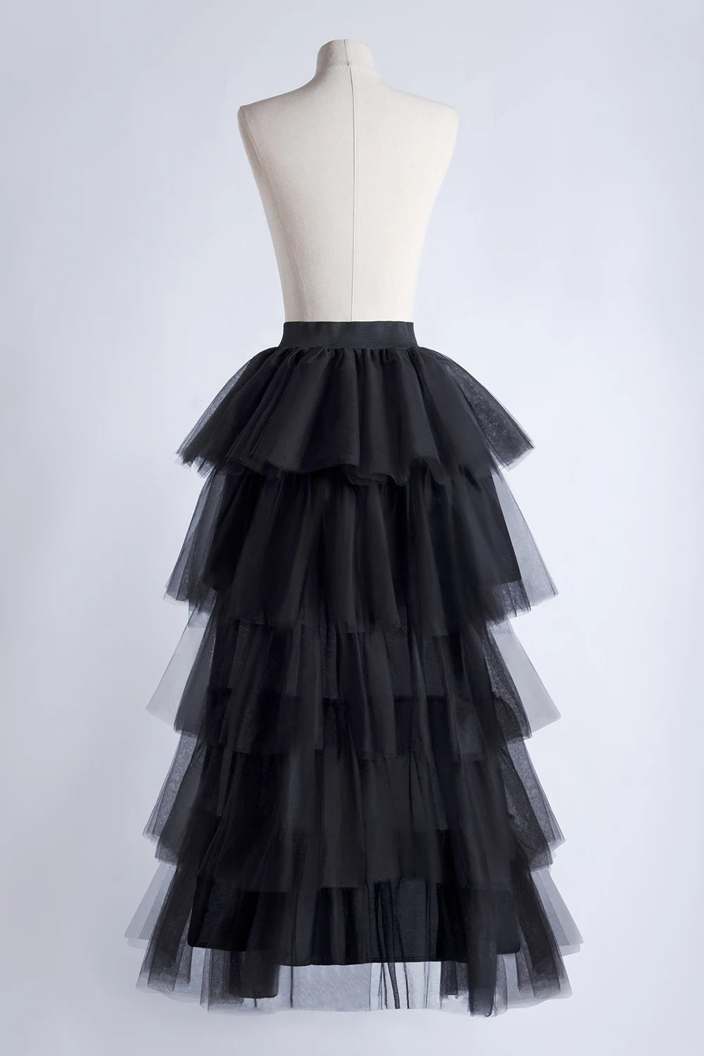 Women Tiered Short Skirts Fluffy Tulle Multi-layer High-Low Petticoat A Line Elastic Waist Underskirt Carnival Party Tutu Skirts