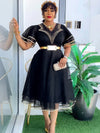 Robe Africaine Femme African Dashiki Clothing Party Evening Dresses Ruffle Sleeve Maxi Dress Dubai Turkey Kaftan Abayas Outfits
