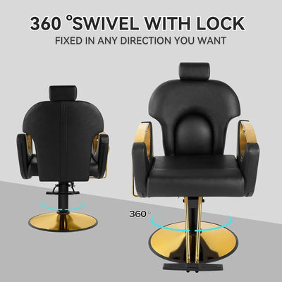 Barber Chair, Salon Chair for Hair, Height Adjustable Hair Chair with ProfessionalHydraulic PUM, Beauty Salon Hairdresser Chair