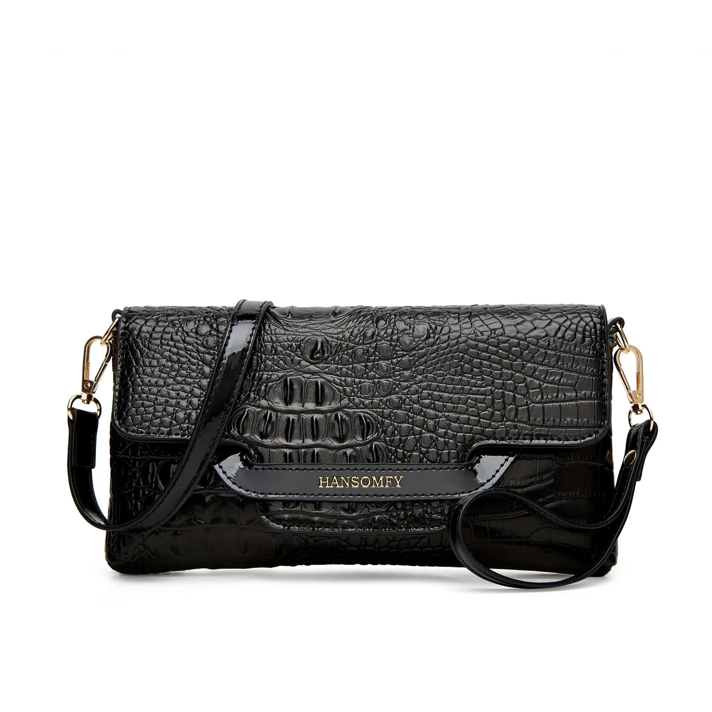 New Fashionable Large Capacity Crocodile Pattern Handbag Trendy Women's Crossbody Bag Quality Single Shoulder Bag Motorcycle Equ