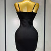 Women Sexy Sling V-neck Black Mini Bodycon Bandage Dress Luxury 2025 Celebrity Evening Club Celebrity Elegant Party Gowns