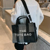 New Fashion Women's Tote Bag Trend Brand Denim Embroidery Crossbody Bag Classic Elegant Shoulder Bag Designer Luxury Handbag