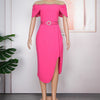 Elegant Party Dresses For Women 2025 Spring Summer Short Sleeve Bodycon Robe African Wedding Prom Evening Dress Ladies Clothing