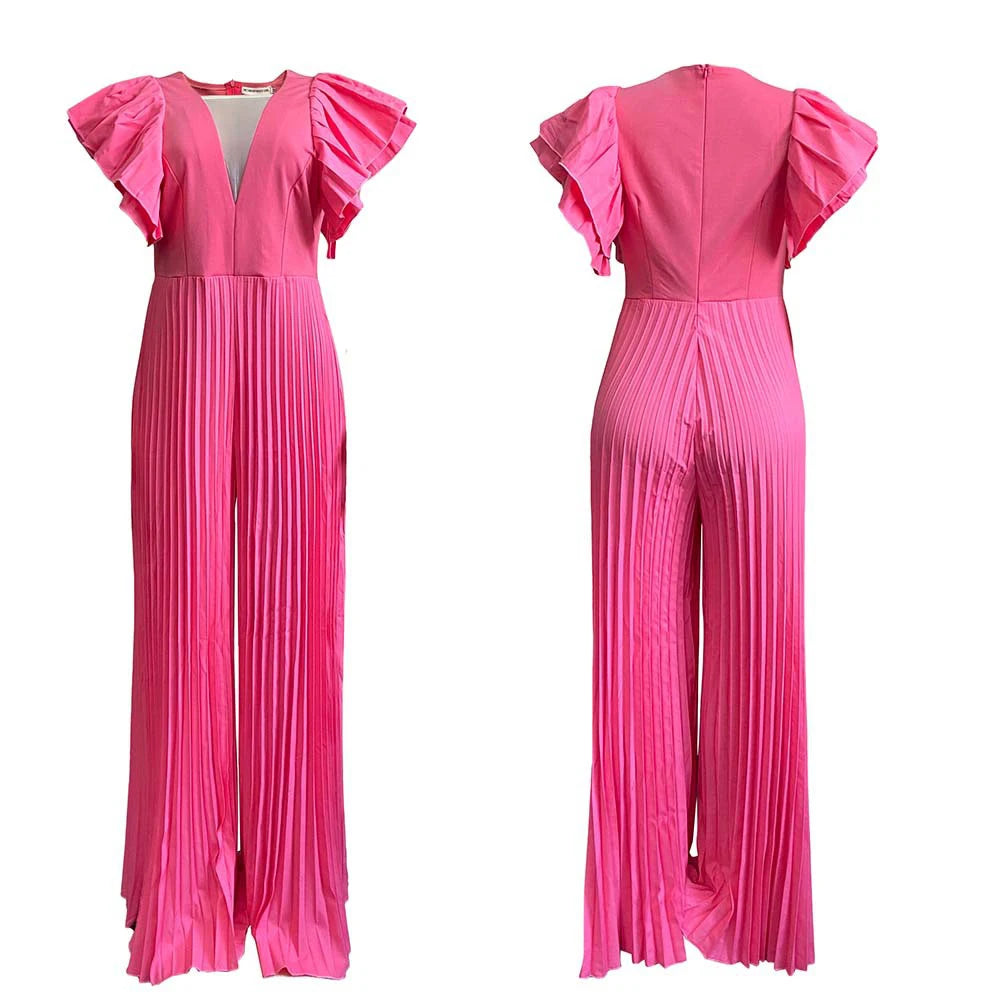 White Blue Yellow Red One-piece Short Sleeve Overalls For Women Pants Jumpsuit Wedding Evening Party Clothing Plus Size Bodysuit