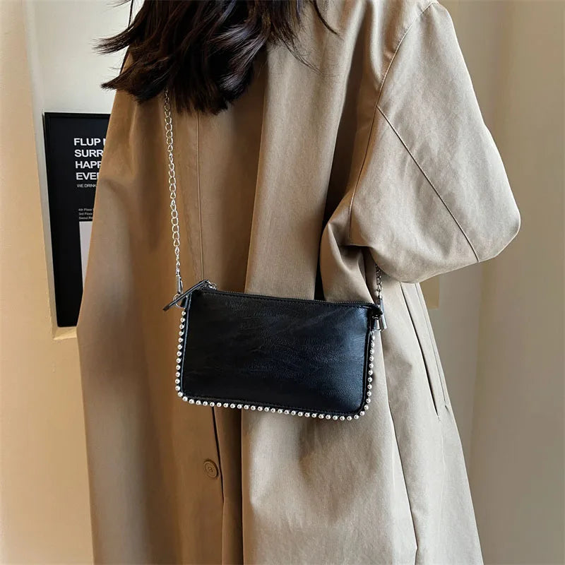 Solid color Design Crossbody Bags For Women Fashion Chain Mobile Phone Purses Fashion Shoulder Messenger Bag Sac A Main Female