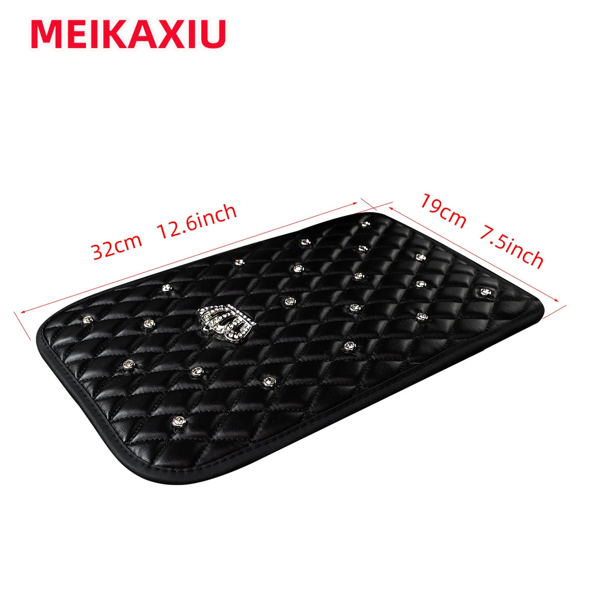 1 PU soft Comfort diamond-encrusted Crown Car armrest cushion Car accessories interior for both men and women