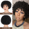 10 Inch Afro Kinky Curly Bob Wig With Bangs Curly Pixie Cut Glueless Wigs Machine Made Brazilian Human Hair Wigs For Black Women