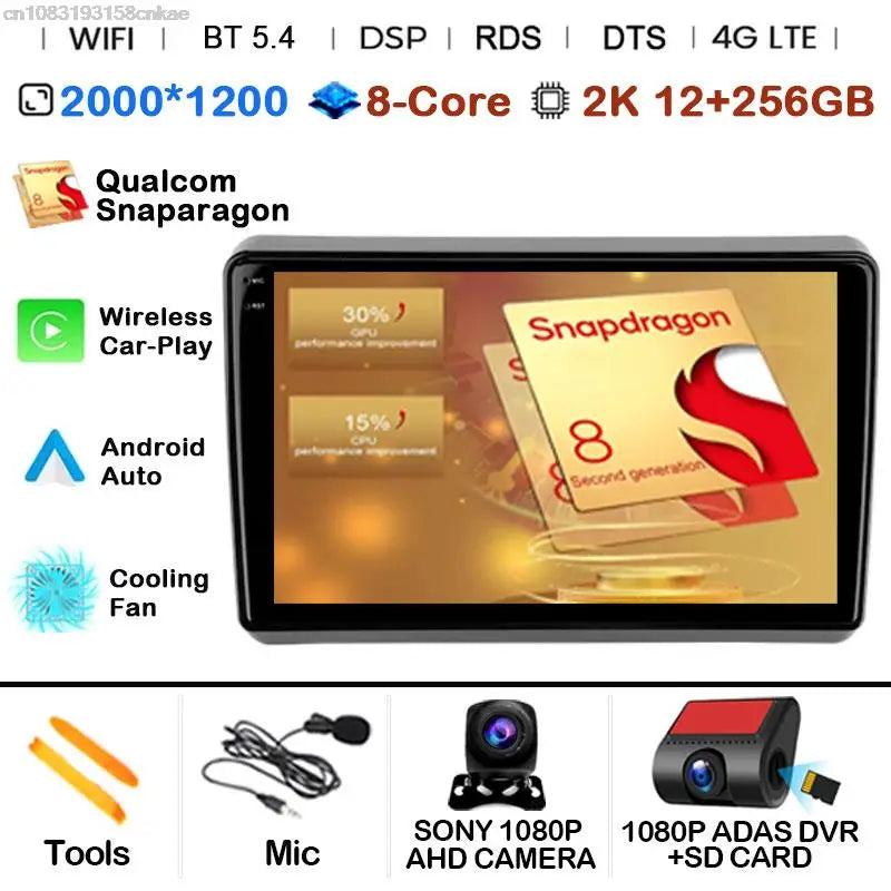 Car Radio Android 14 For Dodge Dart 2012 - 2016 GPS Carplay Multimedia Player DSP BT 2din Head Unit Audio Navigation Stereo Auto
