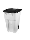 Commercial Products BRUTE Rollout Trash/Garbage CanBin with Wheels 50GAL Blu  for Restaurants Hospitals Offices Back of Hous
