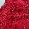 Sparkly Crystal Chains Pearls Long Sleeve Mini Dress 2025 Women Birthday Evening Party Nightclub Outfit Singer Wedding Costume
